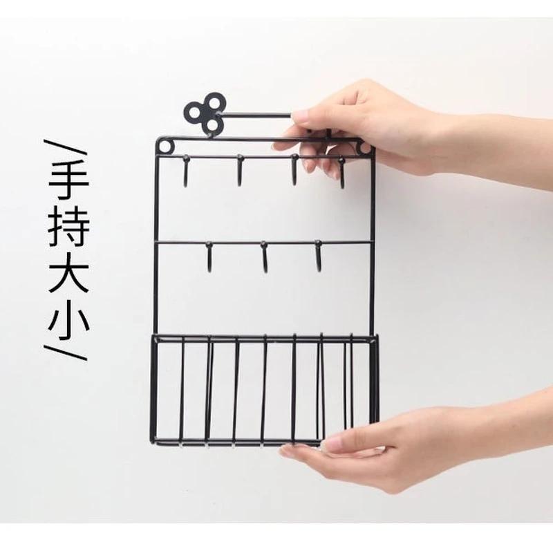 Kuchyňský úložný košík Kovový háček na klíče Železný dekorativní nástěnný závěsný háček Domácí dekorace Regály Příslušenství Potřeby Dekorace