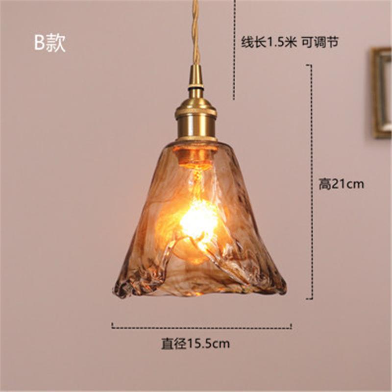 Modern Nordic Brass Glass Pendant Lights Kitchen Restaurant Bar Living Room Bedroom Hanging Pendant Lamp