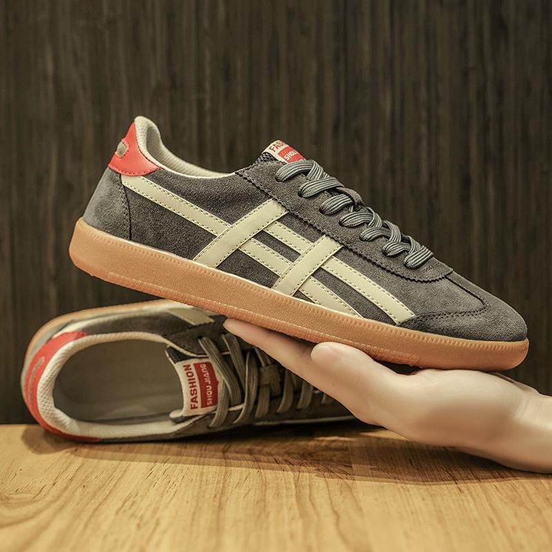 Genuine Leather Men Shoes Flat Casual Fashion Retro Training Shoes Outdoor Comfortable Athletics Sport Shoes Male Sneakers