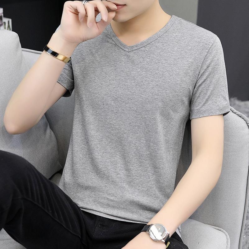 Men's T Shirt Short Sleeve V Neck T-Shirt Casual Summer Classic Basic Tee Shirts