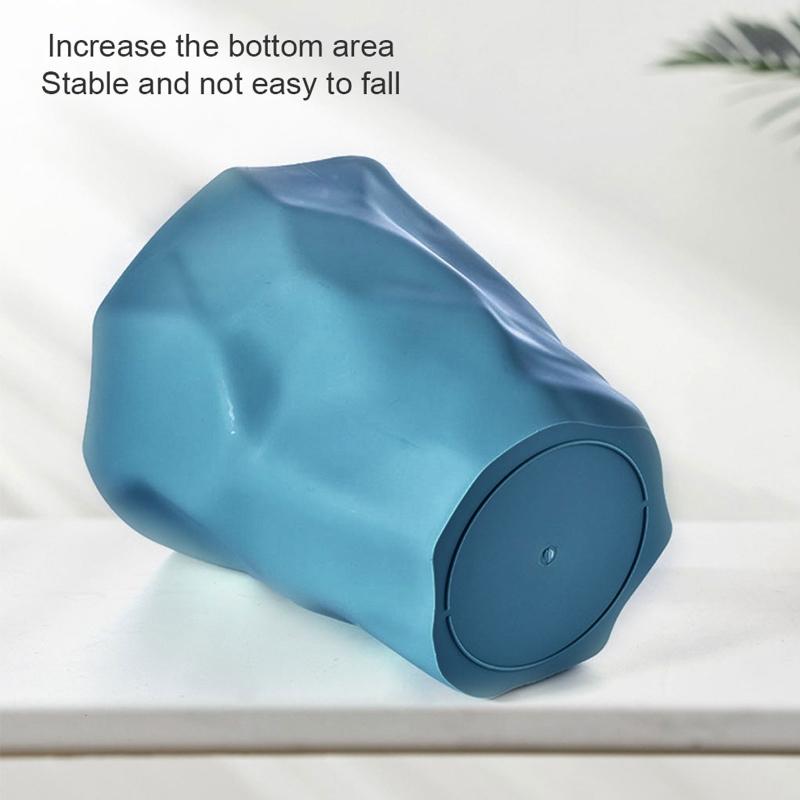 Irregular Trash Can Modern Plastic Garbage Rubbish Bin Waste Basket Flower Pot