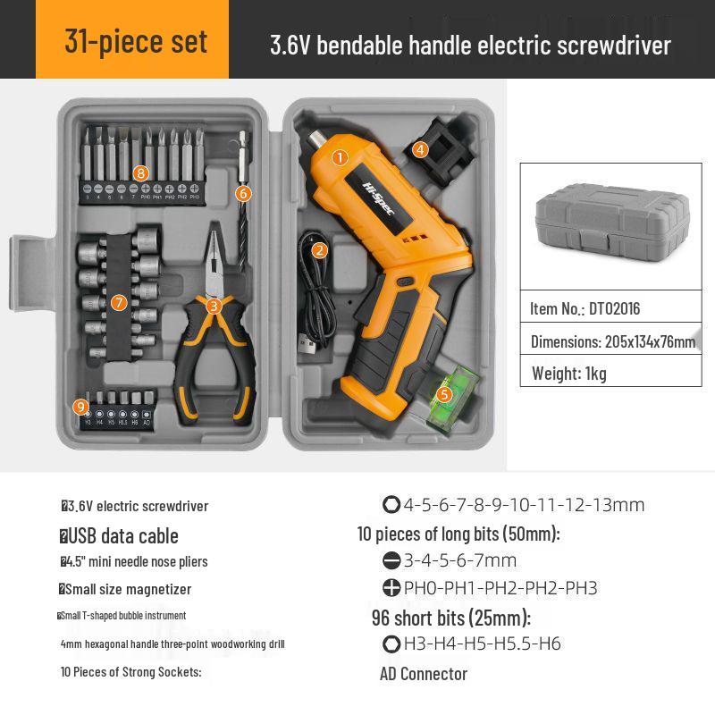 Home Repair Tool Set: Essentials - Pliers, Hammer, Wrench & Toolbox