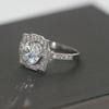 INS TK Mode Geometrische Ringe Für Frauen Exquisit Glänzend Zirkonia Silber Farbe Hochzeit Verlobung Modeschmuck Geschenk