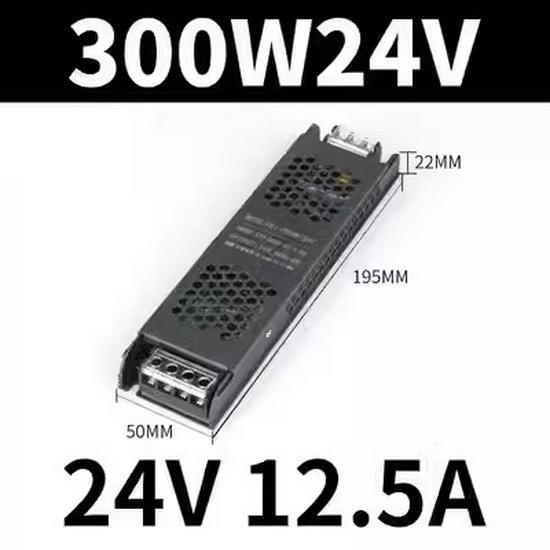 Black King Kong 12V To 24V LED Transformer: Silent, Slim, New Model Power Adapter for LED Strip Lights.