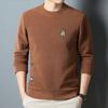 Polar Fleece Sweatshirt for Men In Winter New Style Round Neck Fashion Men's T-shirt Polar Fleece Thickened Bottoming Shirt