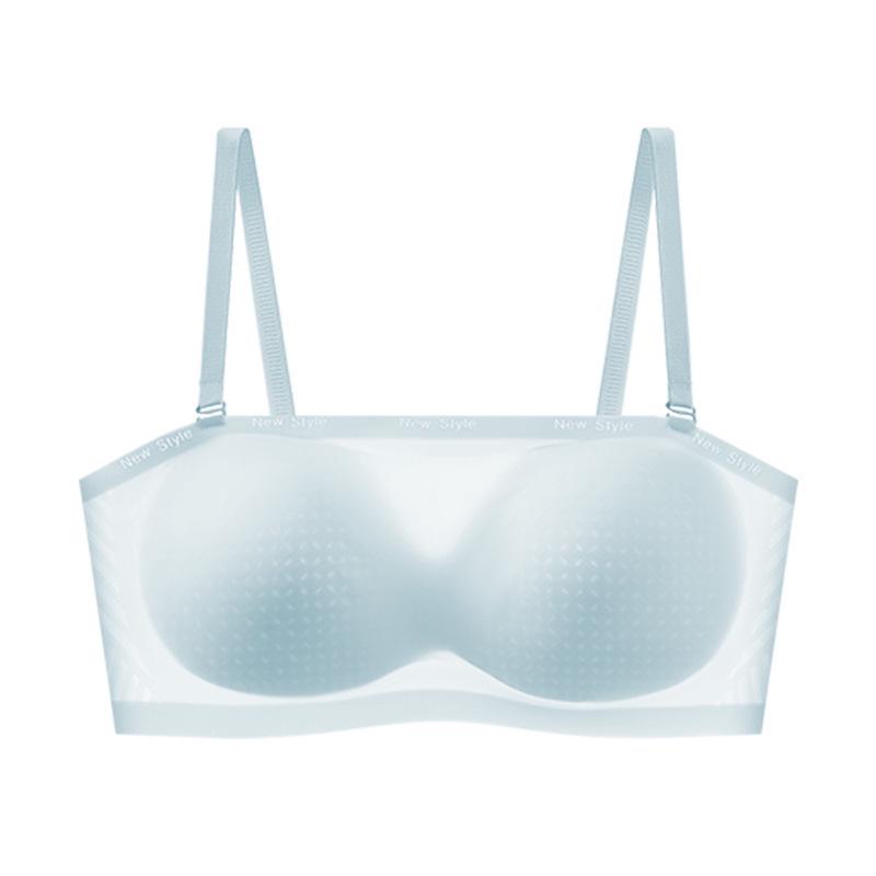 Summer Ice Breathable Strapless Anti-slip Lifting Bra with Thin Jelly Strip Cups