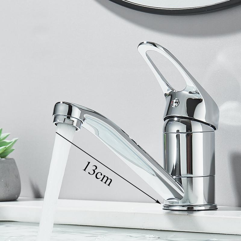 Long Nozzle Kitchen Standing Faucet Bathroom Faucet Modern Polished Chrome Plated Single Handle Swivel Kitchen Tap