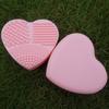 Heart Silicone Make Up Brush Cleaner Wash Scrubber Board Cosmetic Pad Clean