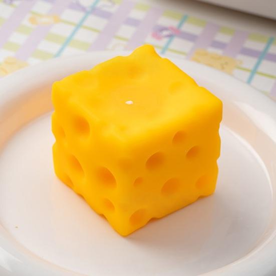Stress Relief Cheese Squeeze Toy Slow Rising Triangular Square Cheese Sensory Toy Portable Kids Adults Simulated Food Pinch Fidget Toy