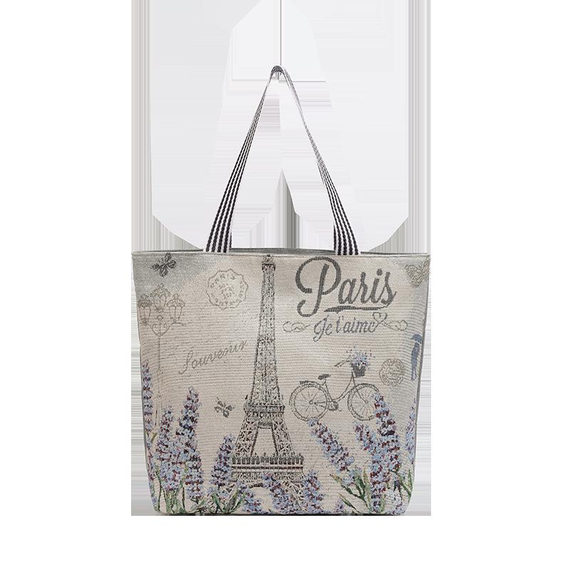 Goldfaden Canvas Tragetasche - Damen Cartoon Schulterhandtasche