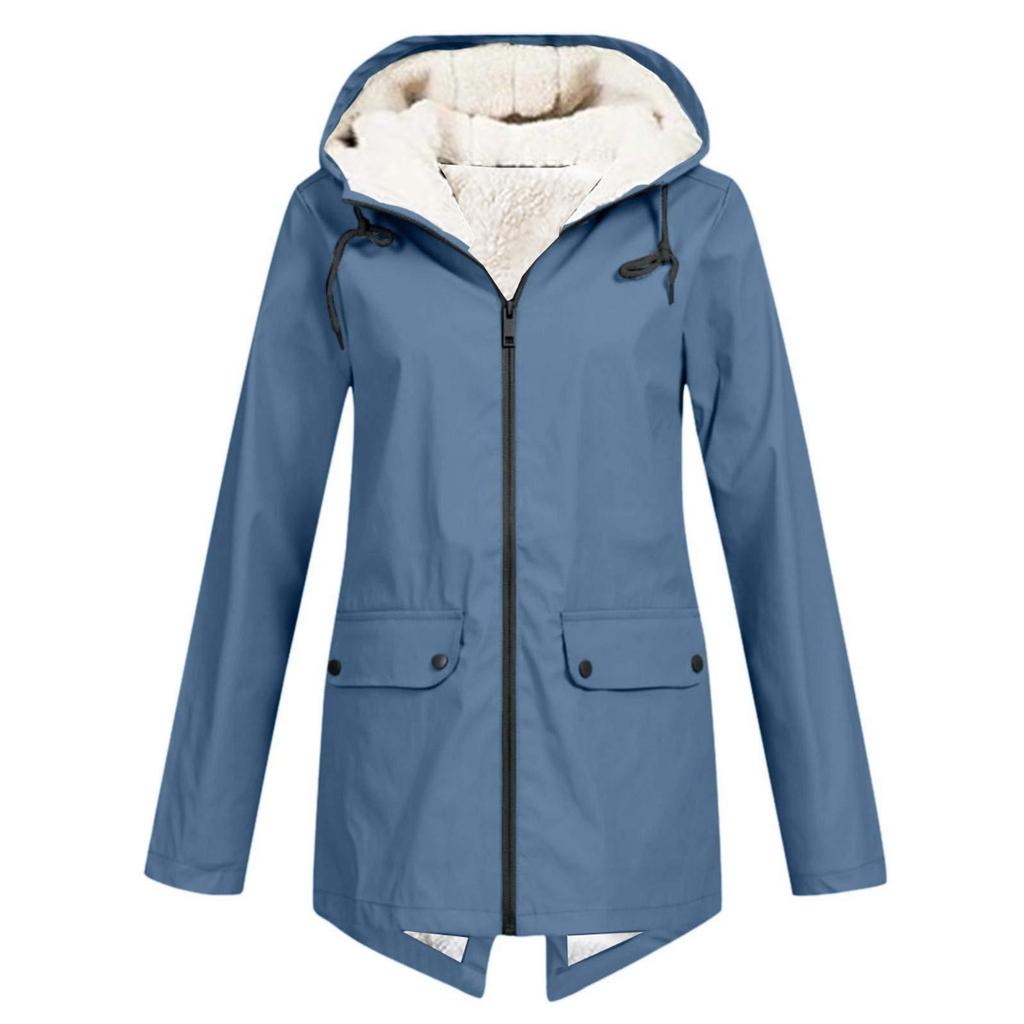 New Arrival Fleece Lined Hooded Windbreaker, Waterproof Windproof Outdoor Jacket for Autumn Winter, European American Style