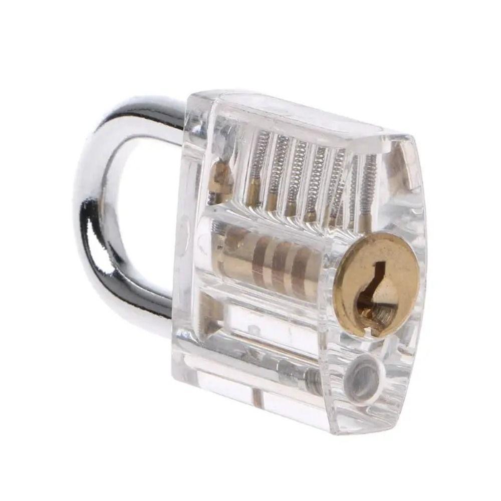 Padlock Pickproof Transparent Lock Transparent Locksmith Training Tools  Home