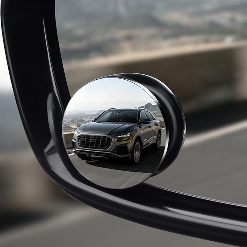 1 Set 5cm Universal Car 360 Blind Spot Side Mirror Stick On Glass Adjustable Safety Lens Security Protection Car Accessories
