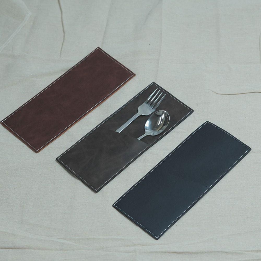 Einfaches Design Besteckaufbewahrungstasche 3 Fächer Gabeln Löffel Organizer Campingausrüstung