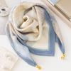 106x65cm Necklace Gift Silk Scarf Elegant Painted Pattern Versatile Neck Scarf Luxury Magnetic Closure French Style Multi-Color