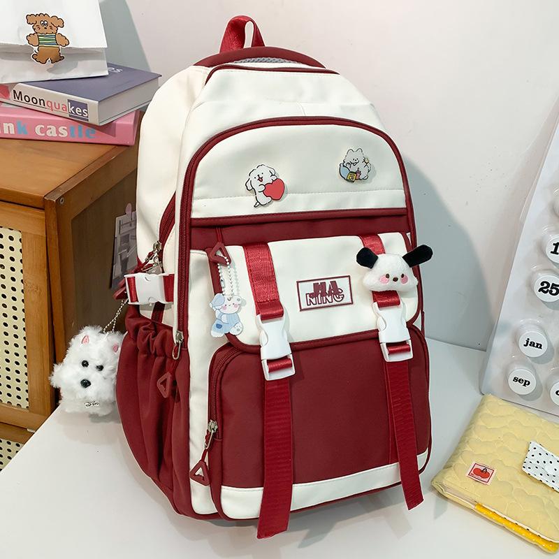 Children's Schoolbags Elementary School Students  Girls Junior High School Students  Large Capacity  High Appearance  Two Piece Backpack