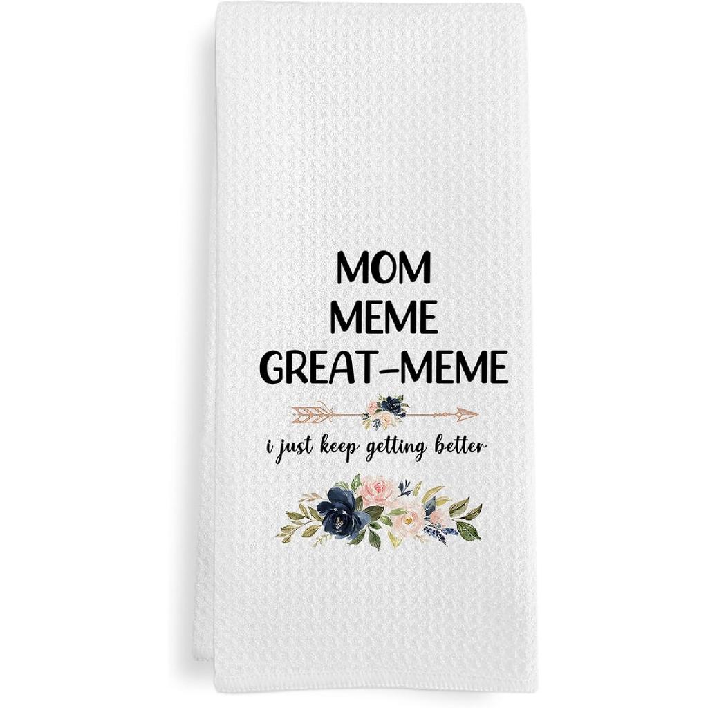 Great Grammy Floral Gifts Kitchen Towels, Grammy Dish Towels, Mom Gifts for Mothers Day Birthday, Grandma Decorative Hand Towel Tea Towel for