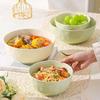 Cream Style Ceramic Noodle Bowl Set