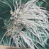 White Feather Tiaras Crystal Hair Clip for Bridal Stylish Wedding Headpiece Accessories Engagement Party Hair Accessory