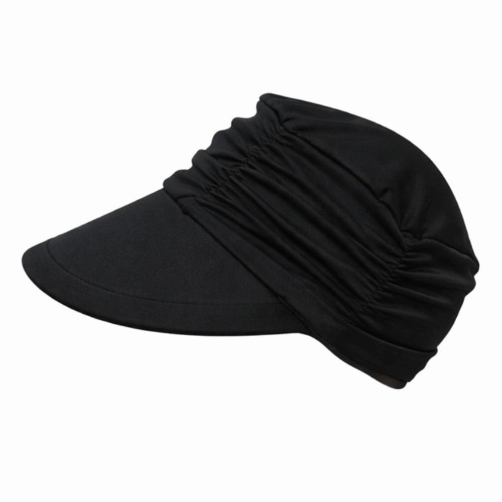 Elasticity Wide Brim Cap Oversized Brim Bucket Sun Hat Fashionable Women Sun Hat Beach чёрный