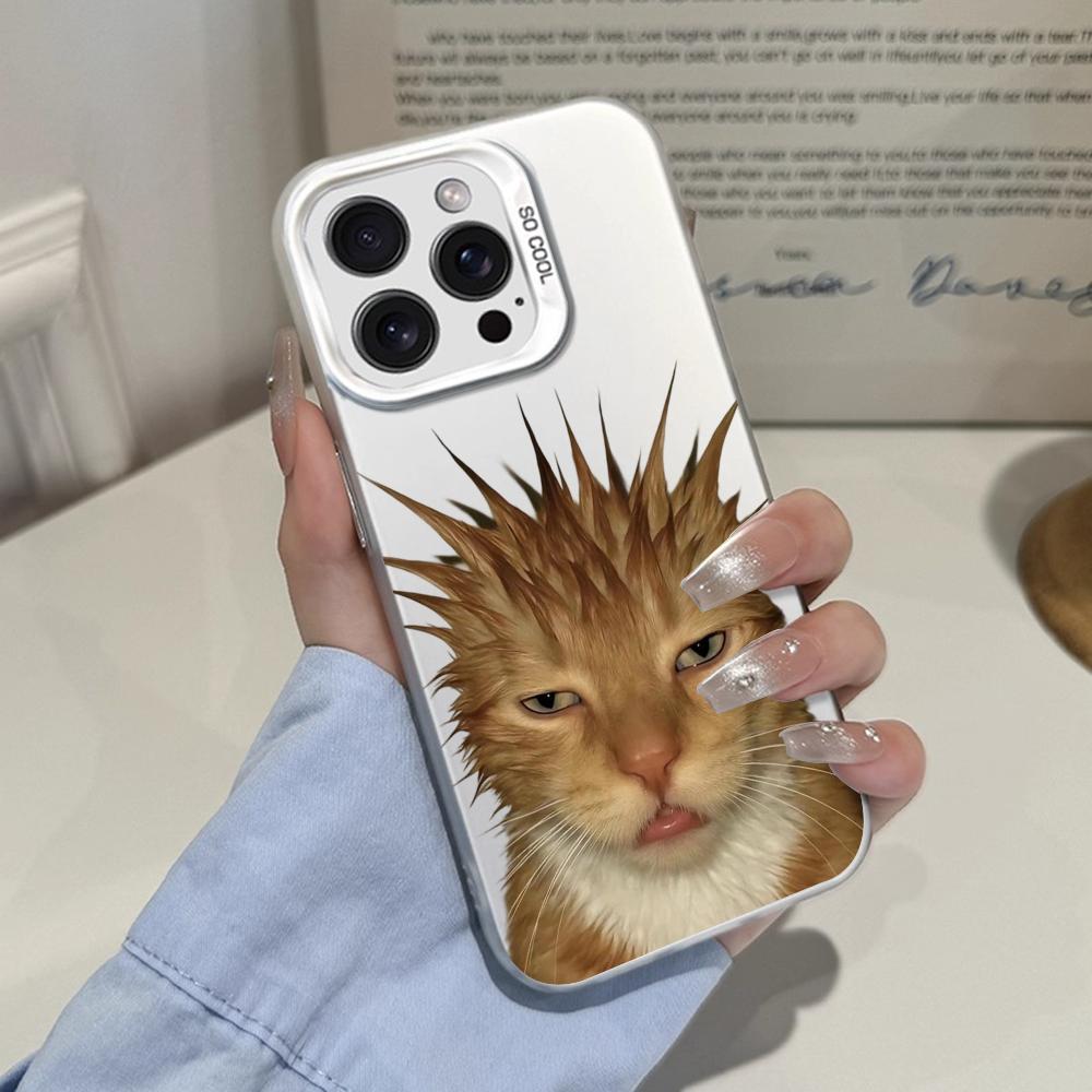 Phone Case For Iphone 17 Air 16 16e 17e 15 Plus 14 13 12 11 Pro Max Protective Funny Cute Cat Durable Fashion Anti-drop Cover