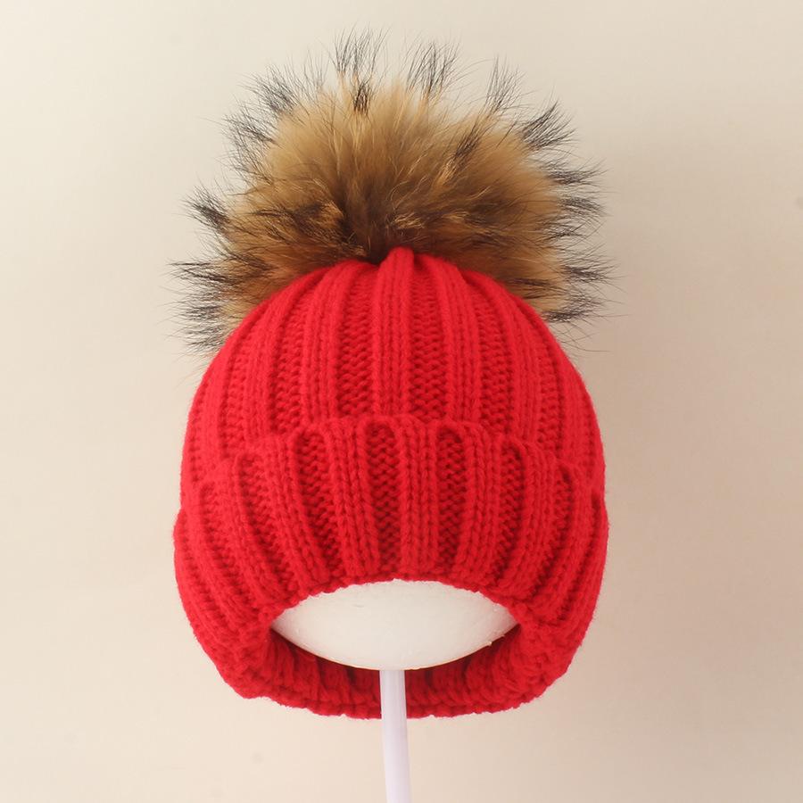 Kids Winter Warm Knitted Set Pom‑pom Hat Scarf Gloves 3‑Pcs Set Or Single Beanie Hat Windproof Ear Protection For Boys Girls Cold Weather Outdoor