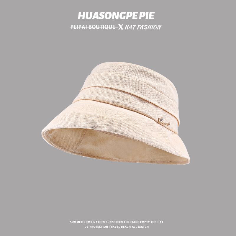 

Versatile sun hat sun protection face cover cotton and linen sun protection hat curled edge new sun hat M（56-58cm）