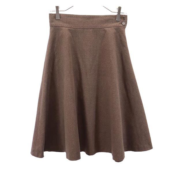 Paul Smith Black Wool Blend Mini Length Flare Skirt 38 Brown BLACK Women Used