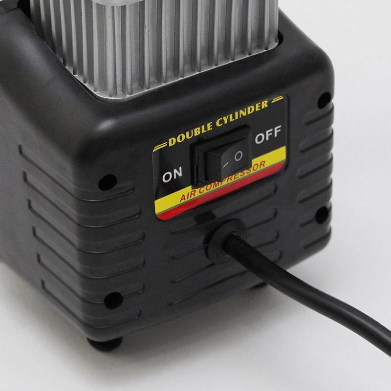 Dual Cylinder Metal Tire Inflatable Pump with 220V National Standard Plug