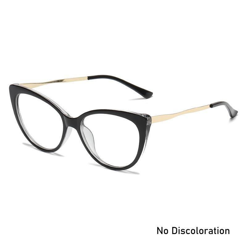 

Retro Color Changing Anti Blue Light Glasses Cat Eye Metal Frame Eyeglasses Fashion TR90 Anti Blue Light Blocking Glasses