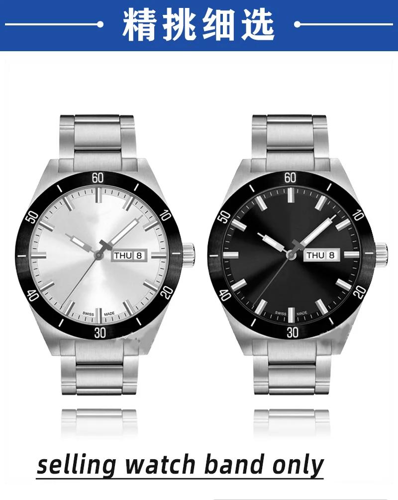 Armband für Tissot 1853 Rhythm T044 Silbernes Uhrenarmband 20mm Prs516 Luchi Serie T044417a T044430a Herrenuhren Zubehör