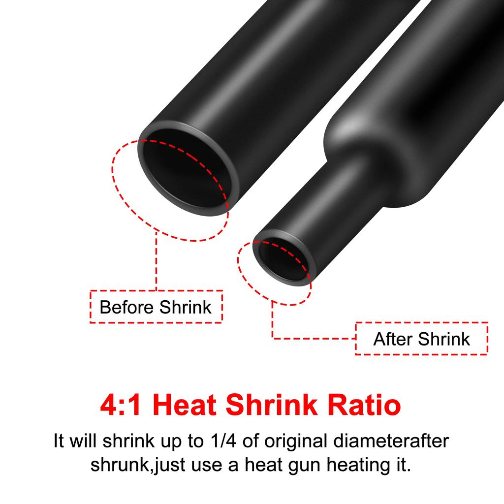 Dual Wall Thermoretractile Heat Shrink Tube with Glue Electrical Insulation Tubing 4/6/8/12/16/20mm for Cable Protection