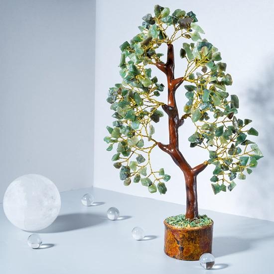 Green Aventurine Crystal Tree Good Luck Showpiece Home Decor Items Handmade Gemstone Tree Crystal Gifts Stone Tree Crystals Decoration Gift Item