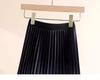Women's Gradient Pleated Midi Skirt: Classic A-Line Slimming Design for Spring & Summer