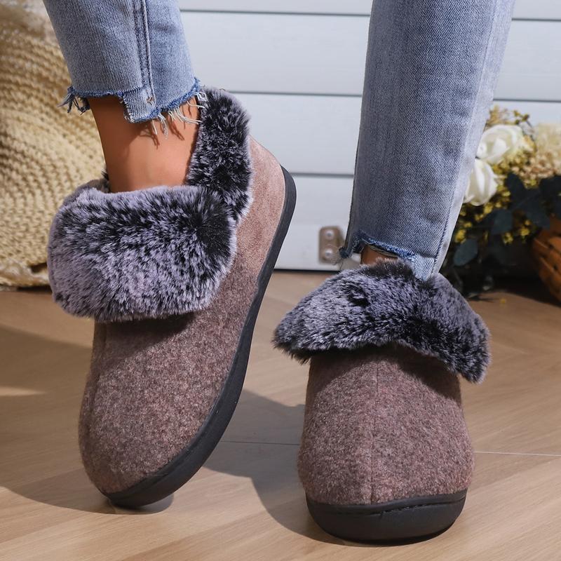 Fashion Warm Winter Women Slippers Slient Women Shoes Soft Sole Women's Slippers Home Slides Indoor Cotton Shoes Female Footwear