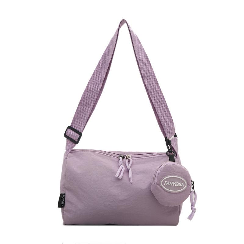 

ins super hot small bag women s 2025 new trendy canvas versatile wide strap shoulder bag solid color crossbody small square bag фиолетовый