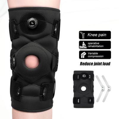 1Pcs Hinged Knee Brace, Adjustable Knee Support Wrap for Men Women, Pain Relief Swelling, Patellar Tendon Support Sleeve for Strains