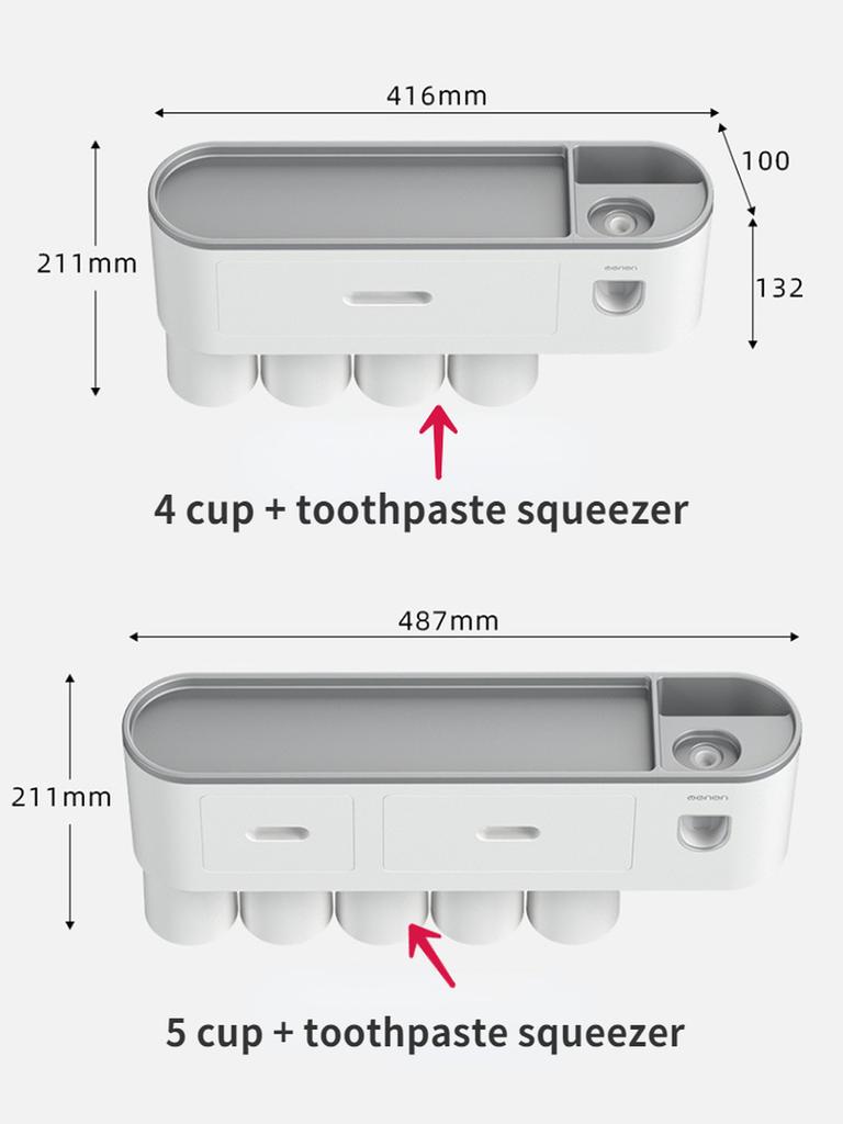 Badezimmer Adsorption Inverted Zahnbürstenhalter Wand Automatische Zahnpasta Squeezer Lagerregal Badezimmer Zubehör