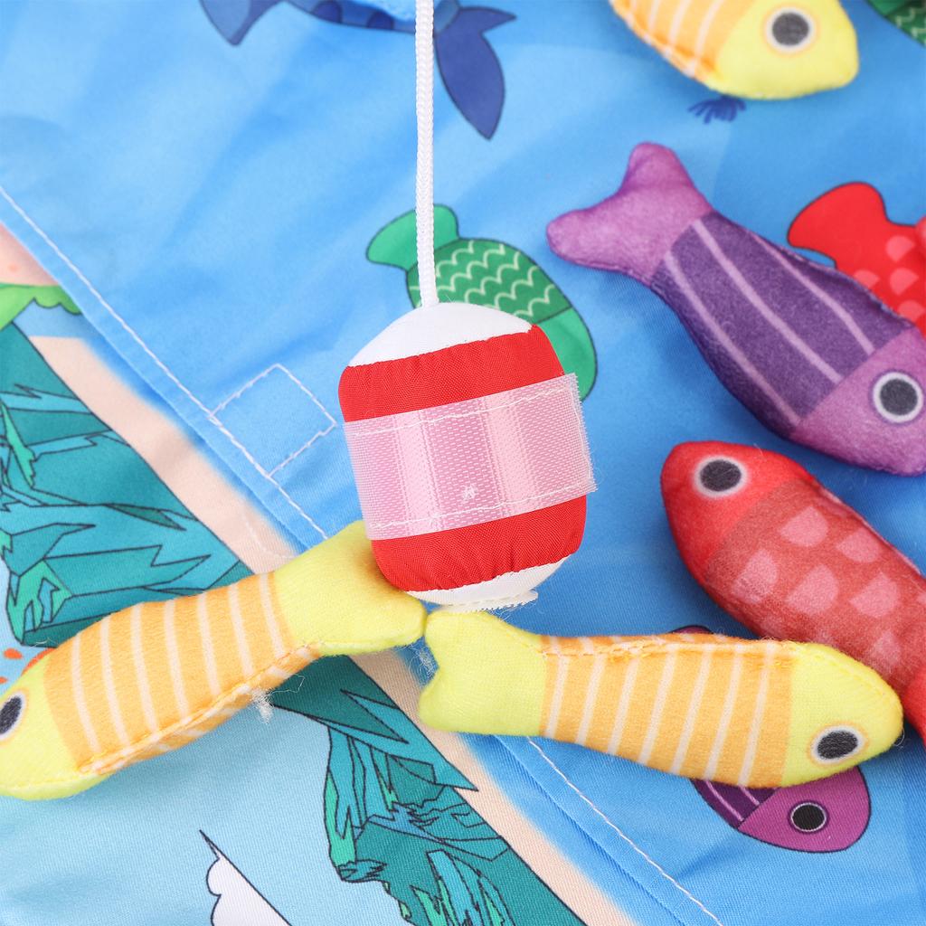 Cloth Fishing Game Cute Fun Portable Educational Early Learning Colorful Baby Fishing Toy with