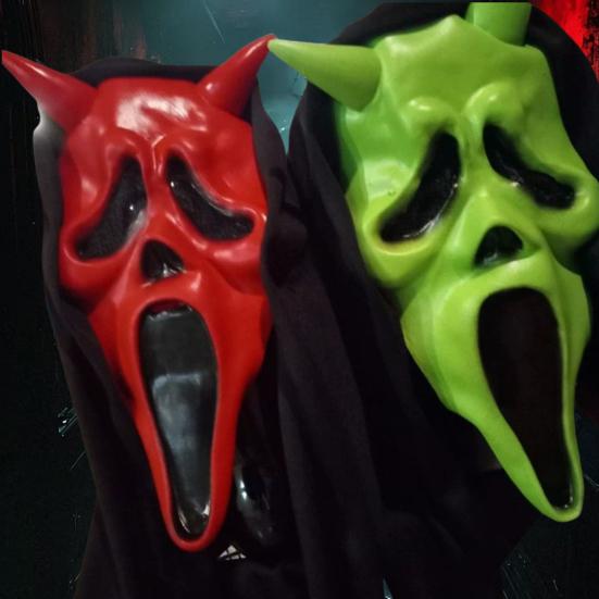 Diabolská maska na tvár pre dospelých Horor Krik Duch Maska na celú tvár na Halloween Maškarný večierok Kostým Cosplay Rekvizita