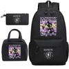 Katseye Estuche de Lápices Musicales Bolsa de Almuerzo Mochila Set de 3 Materiales Escolares para Estudiantes Adolescentes Gran Capacidad Resistente al Agua Portátil