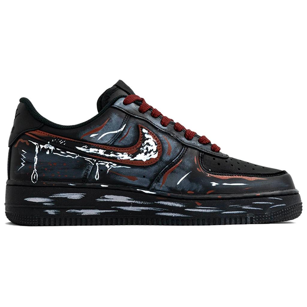 Nike Air Force 1 Wan Hua Nong, Chi Di Zi, Shopping Bag Slip Resistant Abrasion Resistant Low top Skateboard Shoes Men's CW2288-001(Team113-S-BOX)