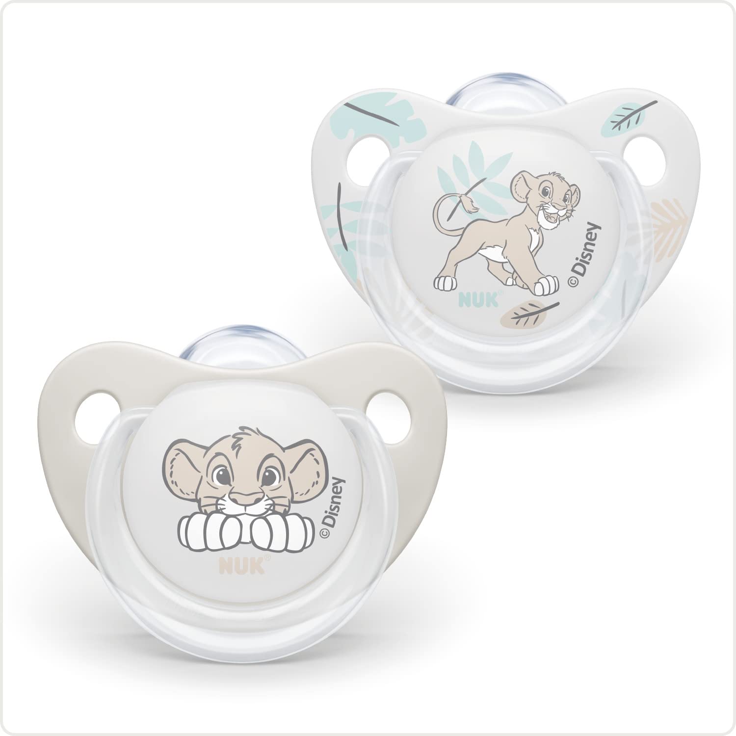 

NUK Lion King Simba Pacifiers for Babies Disney Includes Disinfectant Set of Preparing for Newborns 6-18 Months, Design, Case, Teeth-Friendly Design,