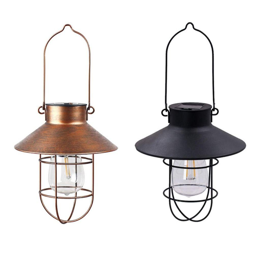 With Handle Iron Hanging Lamp Hanging Style Landscape Light Vintage Tungsten Filament Lamp Outdoor