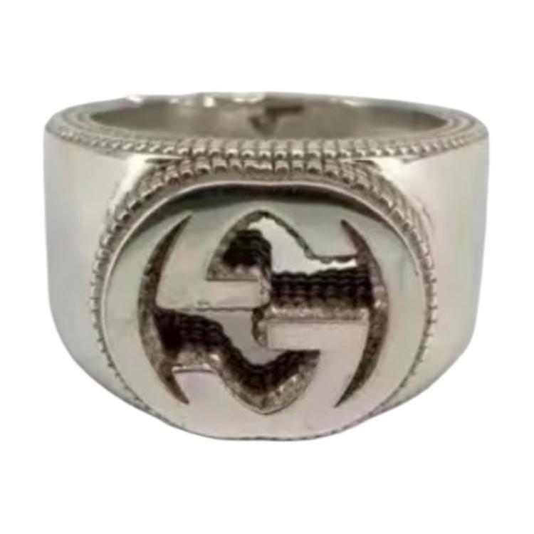 Gucci Interlocking G Ring Textured Emblem 479229-J8400-8106