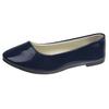 Fashion single shoes flat bottom pointed casual work shoes women's size 42 large size patent leather women's shoes