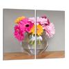 Glass Protective Hob Plate 2x30x52 Flowers
