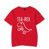 Men Women T-Shirts Tea Rex Funny Dinosaur Drink Coffee T Shirts Fashion Casual Tops Tee Shirt