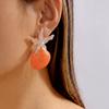 Mermaidcore Ocean Starfish Drop Earrings for Women Colorful Statement Coastal Dangle Tropical Beach Vacation Party Jewelry