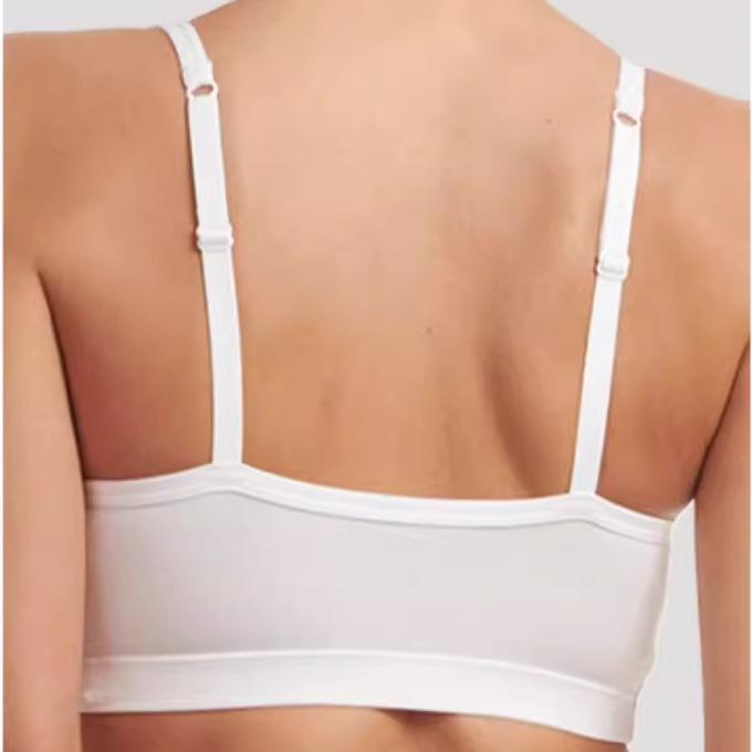Adidas Originals Thin Strapless Bra with No Underwire Soft and Comfortable Collar Easy to Remove Women's 1-Pack White 4A4H00-100